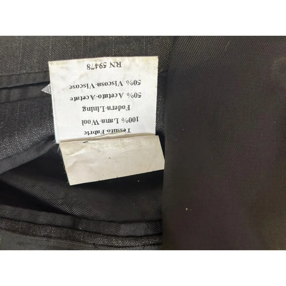 Dei Davico Blazer Mens Size 42R Gray Pinstripe Wool Suit Jacket Made In Italy